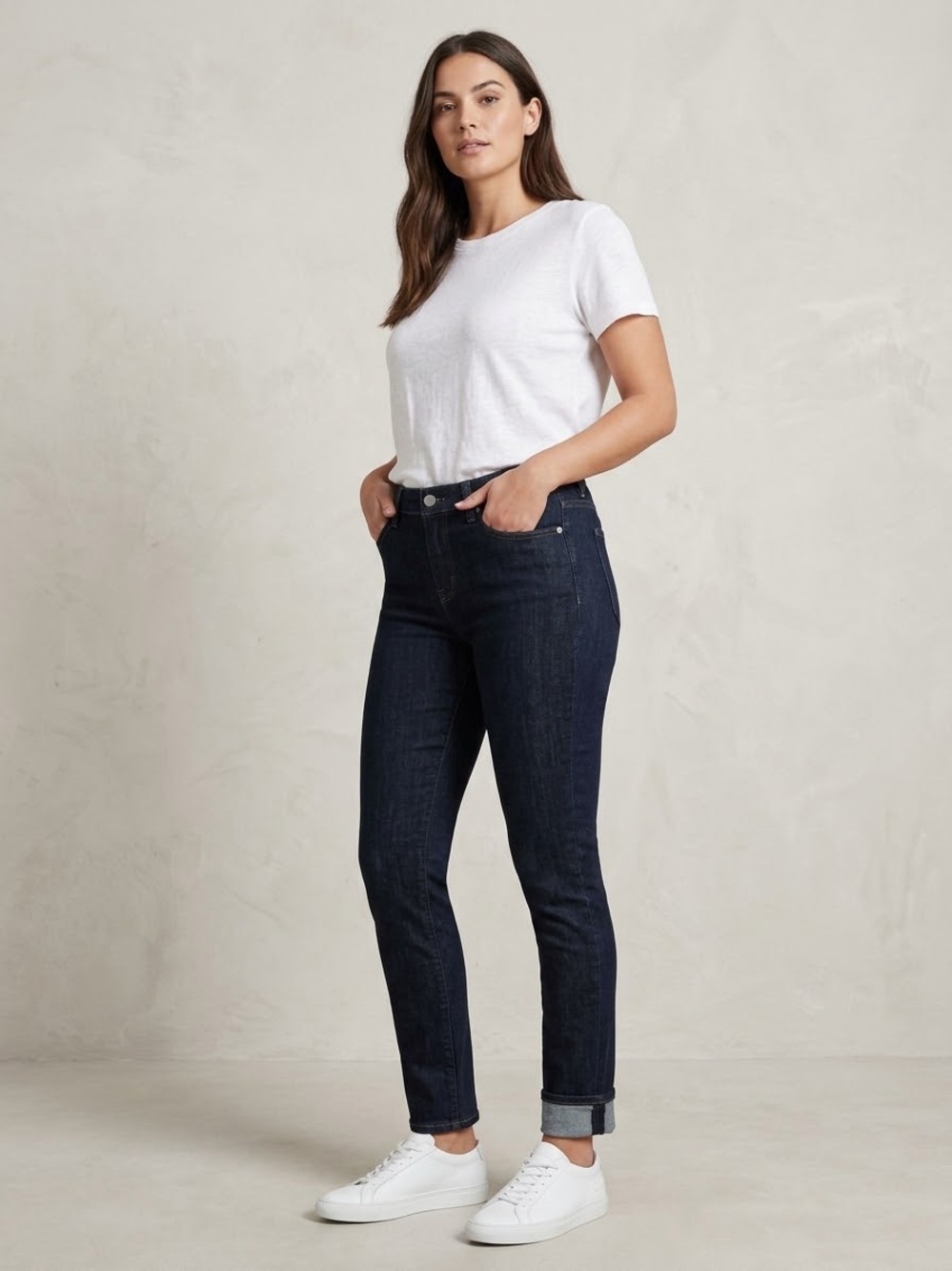 Forever 21 Dark Indigo Ankle Slim Jeans